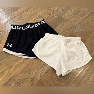 Girls XS Shorts Nike and Under Armour